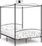 vidaXL - Hemelbedframe - metaal - zwart - 180x200 - cm