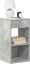 vidaXL - Nachtkastje - met - lade - 35x34x66,5 - cm - betongrijs