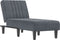 vidaXL - Chaise - longue - fluweel - donkergrijs