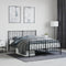 vidaXL - Bedframe - met - hoofd- - en - voeteneinde - metaal - zwart - 140x200 - cm