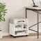 vidaXL - Printerkastje - met - wielen - 41x32x34,5 - cm - wit