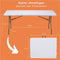 Opvouwbare Tafel 180x70x74 cm - Inklapbare Tafel met Draaghandvat en Veiligheidsslot - Wit