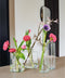 Jodeco Bloemenvaas Willem - helder transparant - glas - 11,5 x 32 cm - fles vorm vaas
