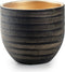 Jodeco Plantenpot/bloempot Beau - zwart/goud - keramiek - D14 x H16 cm - hotel chique