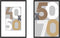 Houten fotolijst - bruin - 50 x 70 cm - fotolijstje - met passe-partout - decoratie