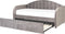 Beliani EYBURIE - Onderschuifbed - Grijs - Fluweel