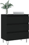vidaXL - Dressoir - 60x35x70 - cm - bewerkt - hout - zwart