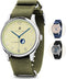 Johnny Loco Luna - Horloge Heren - Roestvrij Stalen Kast - Mineraal Kristal - 41,3mm - Waterdicht tot op 100M - Beryl
