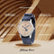 Johnny Loco Luna - Horloge Heren - Roestvrij Stalen Kast - Mineraal Kristal - 41,3mm - Waterdicht tot op 100M - Rosé