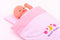 Johntoy - Baby Rose poppendeken en kussen set - Sweet dreams