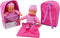 Johntoy Babypop Rose In Draagtas Meisjes 30 Cm Polyester Roze