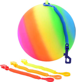 Johntoy Regenboogbal Met Keycord Maat 5 - 24 cm