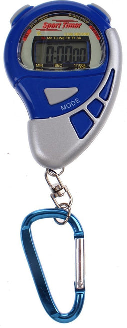 Johntoy Stopwatch Sports Active Met Alarm Blauw