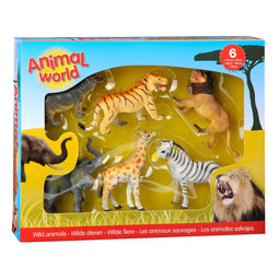 Johntoy wilde dieren giftbox, 6st.