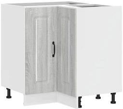 vidaXL - Hoekkeukenonderkast - Kalmar - bewerkt - hout - grijs - sonoma - eiken
