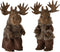 J-Line figuur Eland Staand Stro - textiel - bruin - large - 2 stuks