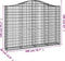 vidaXL - Schanskorf - gewelfd - 200x30x140/160 - cm - gegalvaniseerd - ijzer