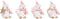 Kerstversiering DKD Home Decor Hars Sneeuwpop (3,5 x 2,5 x 4 cm) (4 Stuks)