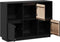 vidaXL - Dressoir - 110,5x35x80 - cm - massief - grenenhout - zwart