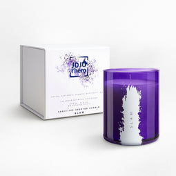 Jojo l'Héro Slam - Geurkaars in Glas - 65 uur Brandtijd - Cadeau voor man en vrouw - Evenwicht en Plezier