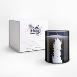 Jojo l'Héro White - Geurkaars in Glas - 65 uur Brandtijd - Cadeau voor man en vrouw - Transformatief
