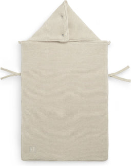 Jollein - Voetenzak voor Autostoel & Kinderwagen (Nougat) - Basic Knit - Katoen - Polyester - Footmuff Maxi Cosi, Kinderwagen of Autostoel - 42x82cm