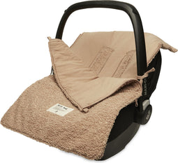 Jollein - Voetenzak voor Autstoel & Kinderwagen (Boucle - Biscuit) - Polyester - Footmuff Maxi Cosi, Kinderwagen of Autostoel - 42x82cm