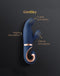 G Vibe - Gentley - Rabbit Vibrator - G-Spot en Clitoris Stimulatie - Siliconen - Blauw/Goud