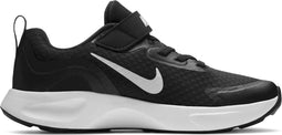 Nike WearAllDay - Unisex Sneakers - Valse elastische vetersluiting - Zwart/Wit - Maat 28