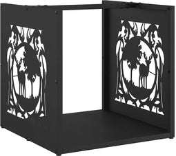 vidaXL - Brandhoutrek - 40x40x40 - cm - koudgewalst - staal - zwart