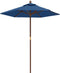 vidaXL - Parasol - met - houten - paal - 196x231 - cm - azuurblauw