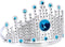 Jonotoys Prinsessenkroon Hartjes Meisjes 15,5 Cm Zilver/blauw