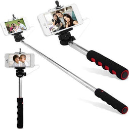 Selfie Stick - Uitschuifbaar tot 107 cm - Geschikt voor Samsung/iPhone/HTC - Groen & Zwart