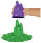 Kinetic Sand - Zandbak-set met 454 g groen origineel kinetisch zand opbergzandbak 4 vormen en gereedschap - Sensorisch speelgoed