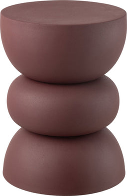 J-Line bijzettafel Lise - ijzer - kastanjebruin