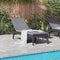 vidaXL - Ligbed - Verstelbare rugleuning - 186x60x29 cm - Antraciet