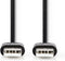Nedis CCGT60000BK20 - USB A naar USB A Kabel - 200cm - Zwart