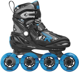 Roces Moody TIF - Inline Skates - Verstelbaar 30-35 - Zwart Blauw