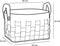Mica Decorations Opbergmand - Set van 3 - L40 x B30 x H30 cm - Kurk/Vilt - Zwart (set van 3)