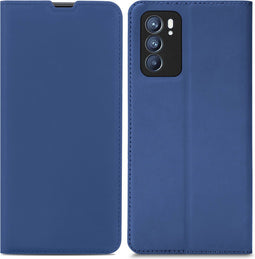 iMoshion Hoesje Geschikt voor Oppo Reno 6 5G Hoesje Met Pasjeshouder - iMoshion Slim Folio Bookcase - Donkerblauw