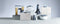 Joseph Joseph - Folio Large 4 Snijplanken in Houder Editions Sky - Polypropyleen - Blauw