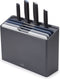 Joseph Joseph - Folio Plus 4 Snijplanken in Houder en 4 Messen Graphite - Polypropyleen - Grijs