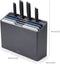 Joseph Joseph - Folio Plus 4 Snijplanken in Houder en 4 Messen Graphite - Polypropyleen - Grijs