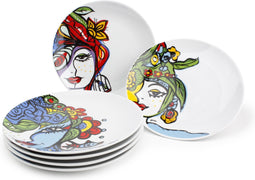 Josien Broeren Dessertbord - 20.5 cm - Porselein - Set van 6
