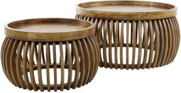 Salontafel Tweak curve set van 2 - mangohout