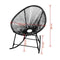 vidaXL - Tuinschommelstoel - poly - rattan - zwart