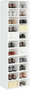 vidaXL - Schoenenkast - 22 vakken - 54x34x183 cm - hoogglans wit
