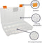Perel assortimentsdoos - 15 compartimenten - stapelbaar 230 x 150 x 33 mm geel