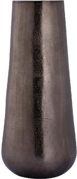 PTMD Bloempot Finnick - 17x17x42 cm - Aluminium - Zwart