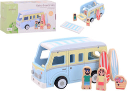 Joueco Houten Retro Strandbus met Accessoires.